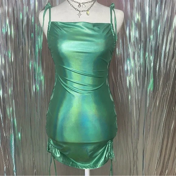 Dolls Kill Dresses | Dollskill No Vacancy Lace Up Body On Dress | Color: Green | Size: S | Dollhousecutie's Closet